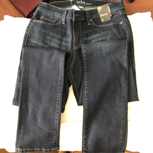NWT. NEW YORK & CO SOHO Slim leg/Skinny Jeans. Dark Blue. Size 6 - Picture 5 of 6